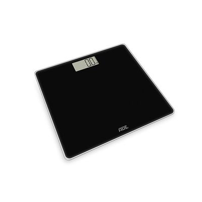 Digitale Personenweegschaal Amina Zwart 30x30cm - Incl. 2x Aaa - Lcd Display  ADE