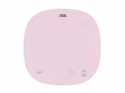 Balance De Cuisine Digitale Pastel Pink 18x18cm - Jusqu'à 10kg - Incl. 2x Aaa