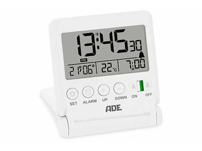Digitale Travel Alarmklok Met Spiegel Radiogestuurd - Incl. 2x Aaa