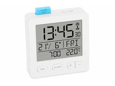 Digitale Alarmklok Met Verlichting Radiogestuurd - Incl. 2x Aaa