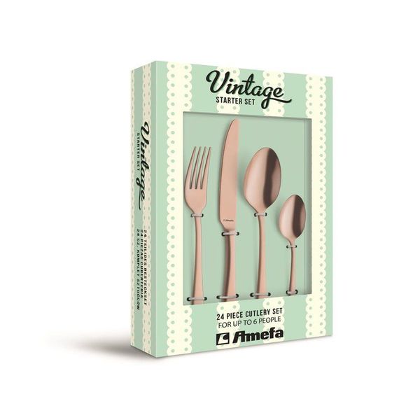 Amefa Vintage 24 Delige Bestekset Copper Giftbox