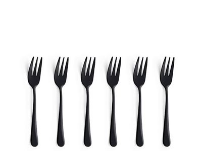 Vintage Set 6 Fourchettes Gateau  Black 