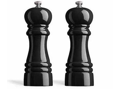 Black Moulin Poivre-sel Set2 Noir H15cm 