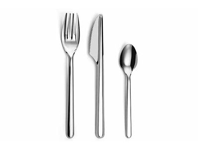 Leaves Bestekset 3pcs + Papieren Servet 