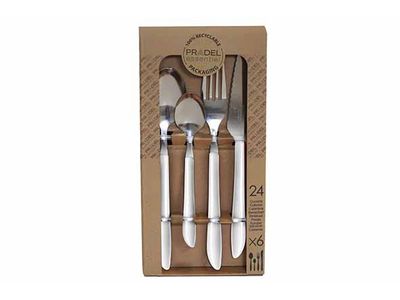 Pradel Essentiel Vibrato Bestekset 24pcs  Wit 18/0 - Handvat Uit Pp