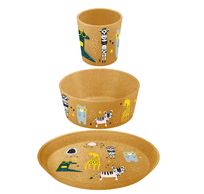 Connect Zoo kids set petite assiette, bol et tasse bois nature 