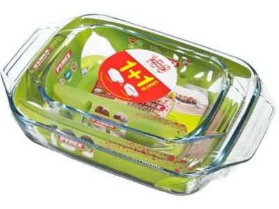 Let's Share Ovenschotel Set2 1,4l + 3l 27x17x6cm + 35x23x7cm