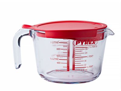 Classic Maatbeker in Borosilicaatglas met Afsluitdeksel 1l