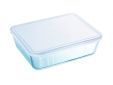 Rechthoekige Ovenschaal met Plastic Vershouddeksel Cook&Freeze 25x20cm