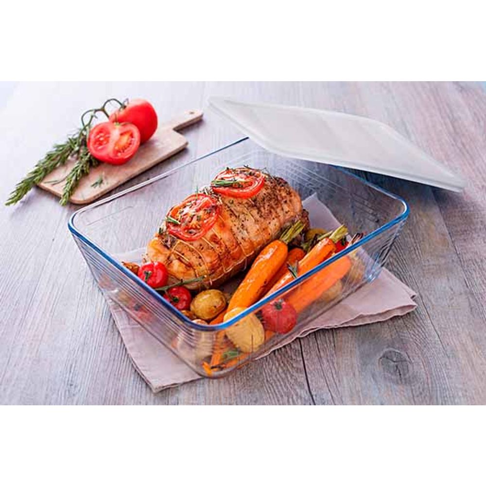 Pyrex Ovenschotels Cook & Freeze Ovenschotel Rechthoekig 4l 27x22xh9cm Met Kunststof Deksel