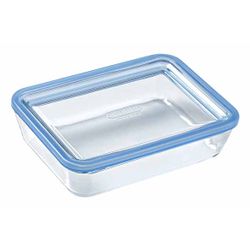 Pure Glass Ovenschotel Rechthoekig 0,8l 19x14xh5cm Met Glazen Deksel 