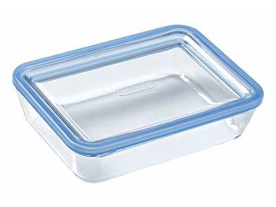 Pure Glass Ovenschotel Rechthoekig 0,8l 19x14xh5cm Met Glazen Deksel