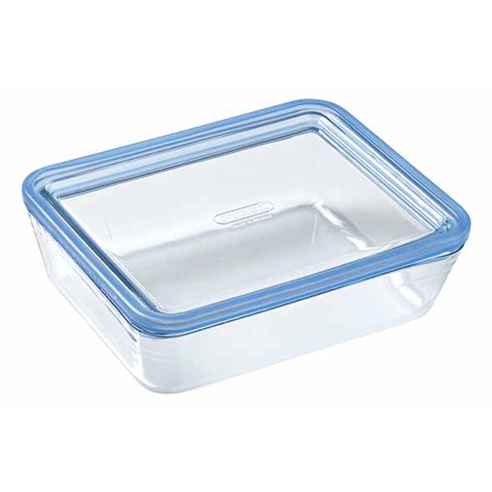 Pure Glass Ovenschotel Rechthoekig 1,5l 22x17xh7cm Met Glazen Deksel 