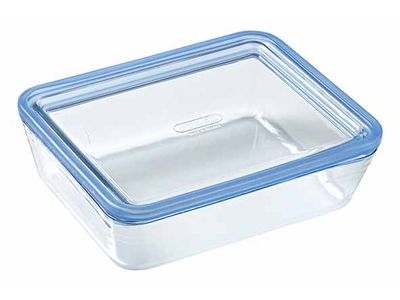 Pure Glass Ovenschotel Rechthoekig 1,5l 22x17xh7cm Met Glazen Deksel