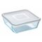 Cook & Freeze Ovenschotel Vierkant 2l 20x20xh16cm Met Kunststof Deksel 