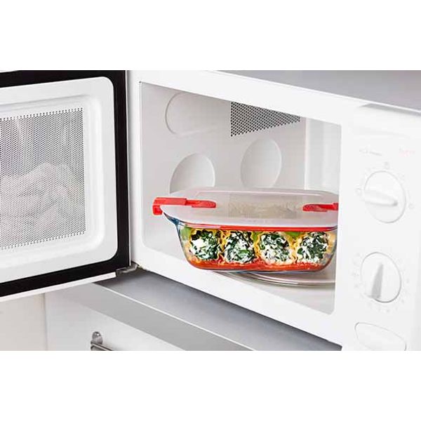 Pyrex Cook & Heat Ovenschotel Rechthoekig 1,1l 23x15xh6cm Met Kunststof Deksel