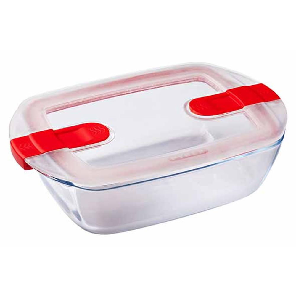 Pyrex Ovenschotels Cook & Heat Ovenschotel Rechthoekig 1,1l 23x15xh6cm Met Kunststof Deksel