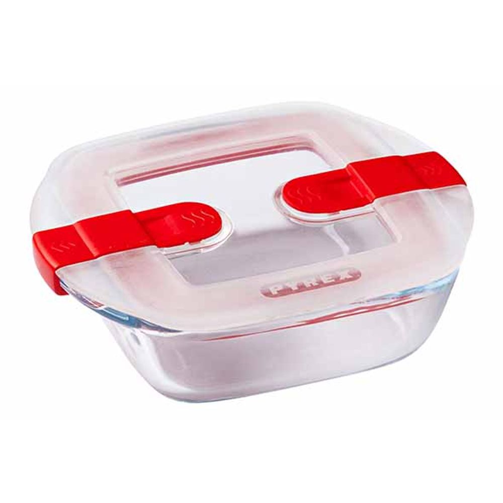 Pyrex Ovenschotels Cook & Heat Ovenschotel Vierkant 0,35l 14x12xh4cm Met Kunststof Deksel