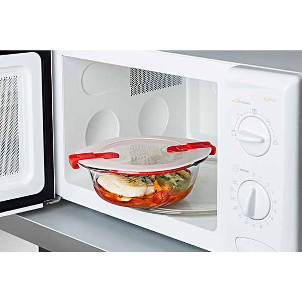 Pyrex Ovenschotels Cook & Heat Ovenschotel Rond 2,3l 26x23xh8cm Met Kunststof Deksel