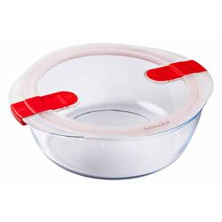 Cook & Heat Ovenschotel Rond 2,3l 26x23xh8cm Met Kunststof Deksel 