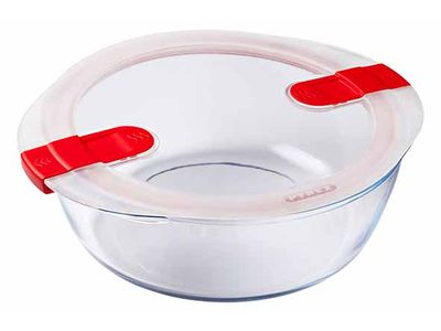 Cook & Heat Ovenschotel Rond 2,3l 26x23xh8cm Met Kunststof Deksel
