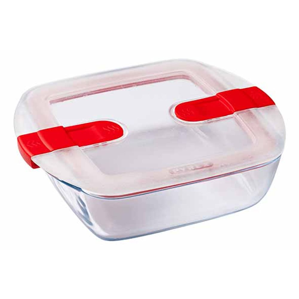 Pyrex Ovenschotels Cook & Heat Ovenschotel Vierkant 0,35l 20x17xh6cm Met Kunststof Deksel