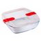 Cook & Heat Ovenschotel Vierkant 2,2l 25x22xh7cm Met Kunststof Deksel 