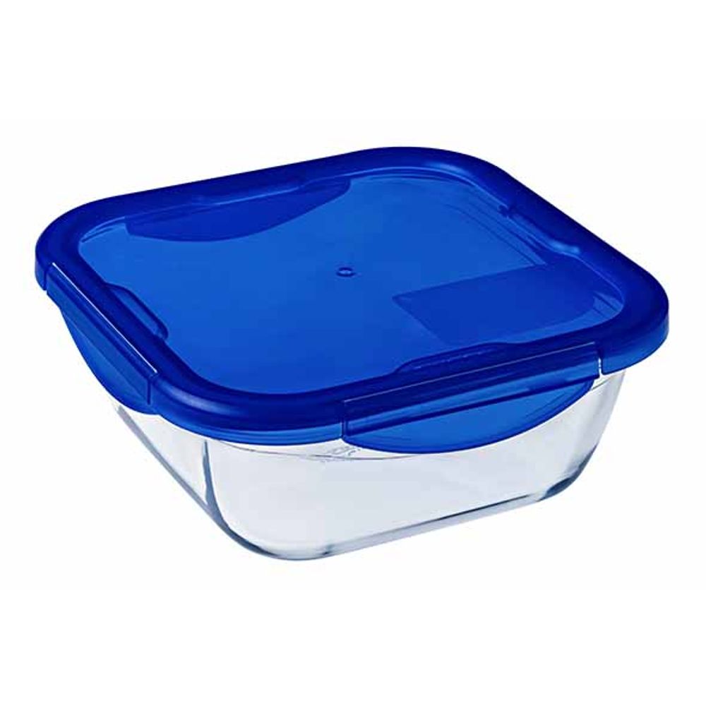 Pyrex Ovenschotels Cook & Go Ovenschotel Vierkant 0,8l 16x16xh6cm Met Kunststof Deksel