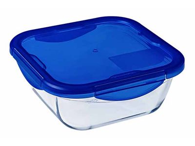 Cook & Go Ovenschotel Vierkant 0,8l 16x16xh6cm Met Kunststof Deksel