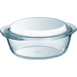 Pyrex Essentials Ovenschaal Rond met Deksel 1,6 liter - Borosilicaatglas - Transparant