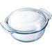 Pyrex Essentials Ovenschaal Rond met Deksel 2,4 liter - Borosilicaatglas - Transparant