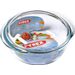 Pyrex Essentials Ovenschaal Rond met Deksel 2,4 liter - Borosilicaatglas - Transparant