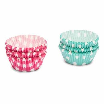 Mini-Cakevormpjes papier stippen/ruiten Ø3cm 200 stuks  Patisse