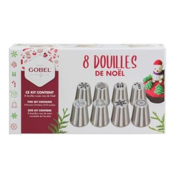 Doos met 8 Gebakspuitmondjes - Kerstspecials 