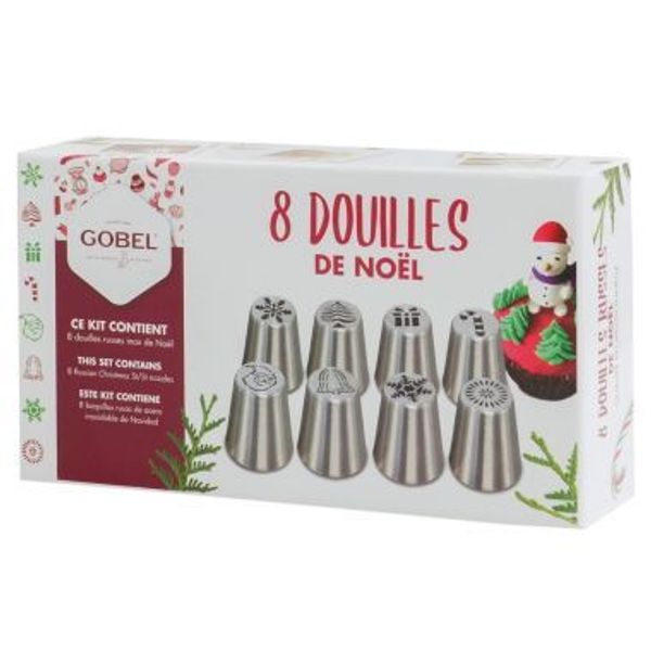 Doos met 8 Gebakspuitmondjes - Kerstspecials 