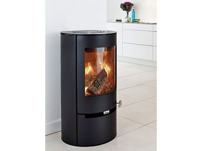 Aduro 9.1 acier noir avec tiroir à bois