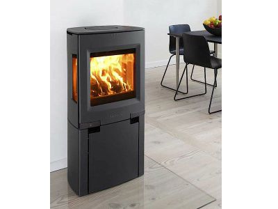 Aduro 13.1 acier noir avec réserve à bois