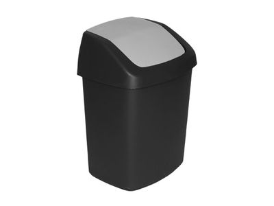 Poubelle Swing 15l Noir-gris Claire 25x31xh42cm