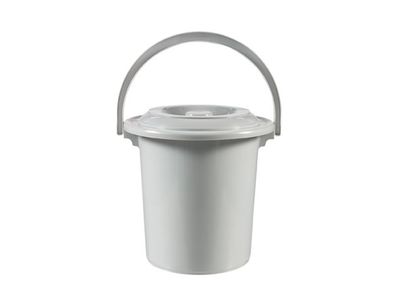 Seau 10l Et Couvercle Gris Clair 31x31xh32