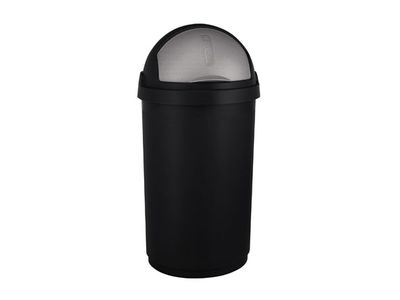 Poubelle Roll Bullit 50l Noir Argent 