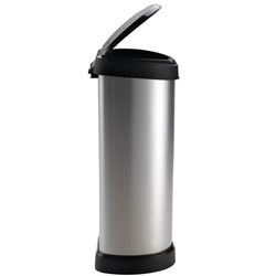 Curver Poubelle Decobin 40l Argent/noir Rp 341x282x680 