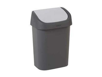 Mistral Poubelle Couvercle Swing 10l Anthracite-couv. Gris 25x17,9xh35,7cm
