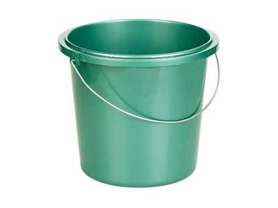 Seau Vert Metallique 13l D32xh28.2 Cm  Ronde