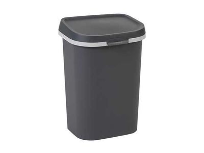 Mistral Poubelle Plat 25l Anthracite 33. 2x26.7x45.7cm