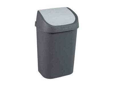 Mistral Poubelle Couvercle Swing 25l Ant Racite-couvercle Gris 32.5x25.3x51.7cm
