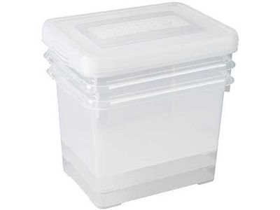 Handy Box Set3x20l 39.5x28.5x37.6cm Tra Nsparant