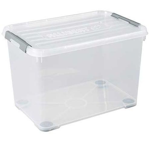 Handy Plus Box 65l Op Wieltjes Transpara Nt - 60x40x39cm  Curver