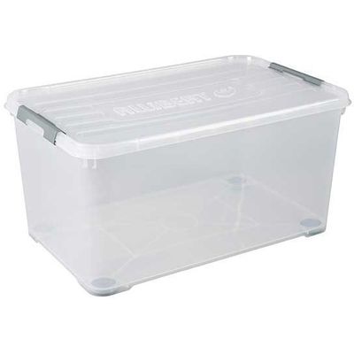 Handy Plus Box 115l Op Wieltjes Transpar Ant-80x50x39.4cm  Curver