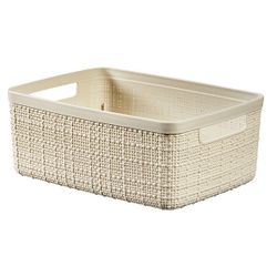 Curver Jute Box De Rangement Blanc Small 5l -26,5x20xh10,5cm Rectangle Offwhite 