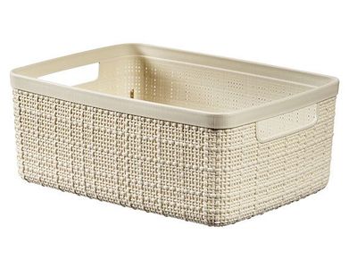 Jute Opbergbox Wit Small 5l 26,5x20 H10,5cm Rechthoek Offwhite